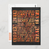 NYC Groepen Sinaasappel Briefkaart (Voorkant / Achterkant)