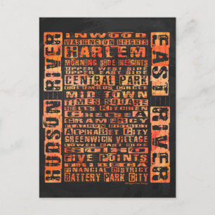 NYC Groepen Sinaasappel Briefkaart