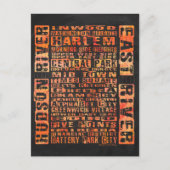 NYC Groepen Sinaasappel Briefkaart (Voorkant)