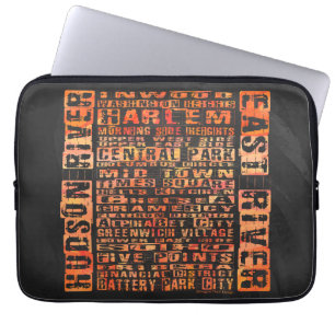 NYC Groepen Sinaasappel Laptop Sleeve