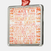 NYC Groepen Sinaasappel Metalen Ornament (Links)