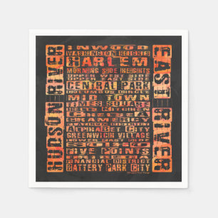 NYC Groepen Sinaasappel Servet