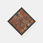 NYC Groepen Sinaasappel Servet (Hoek)