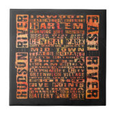 NYC Groepen Sinaasappel Tegeltje (Voorkant)