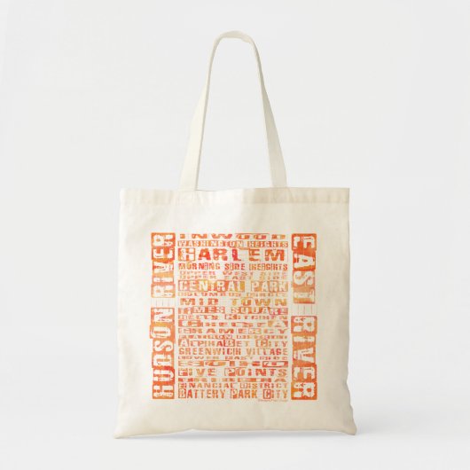 NYC Groepen Sinaasappel Tote Bag (Voorkant)