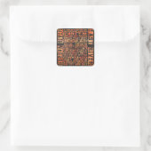 NYC Groepen Sinaasappel Vierkante Sticker (Tas)