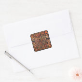 NYC Groepen Sinaasappel Vierkante Sticker (Envelop)