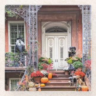 NYC Halloween Door Glazen Onderzetter