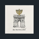 NYC Hanukkah Washington Square Arch Menorah Servet<br><div class="desc">Napkins is voorzien van een originele markeerteken ter illustratie van een klassiek landmerk van New York City, de Washington Square Arch, "gekleed" voor het vakantieseizoen! Deze illustratie van Chanoeka is ook beschikbaar op andere producten. Zie je niet wat je zoekt? Hulp nodig bij aanpassingen? Neem contact op met Rebecca om...</div>