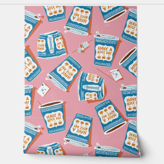 NYC hebben een mooie dag blauwe koffie cup Venti Behang