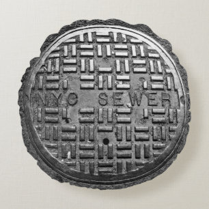 NYC-Hoesje Rond Kussen