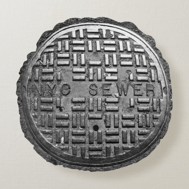 NYC-Hoesje Rond Kussen (Voorkant)