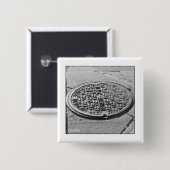 NYC Hoesje Square Button (Voorkant /achterkant)