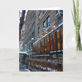 NYC Holiday Greetings Winter Icicle Kerstmis Feestdagen Kaart