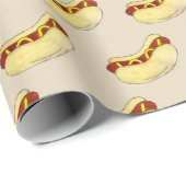 NYC Hot Dog Frank Frankfurter Wiener Mosterd Bun Cadeaupapier (Rol Hoek)