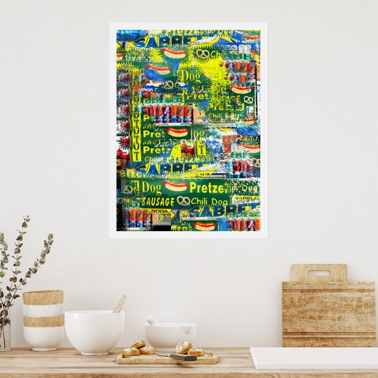 "NYC Hot Dogs" door Urban59 Studio Poster (Keuken)