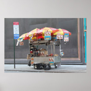 NYC Hotdog Cart Poster