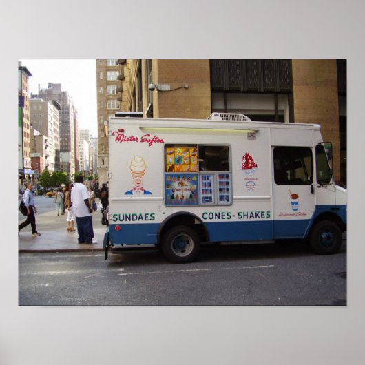 NYC Ice Cream Truck Poster (Voorkant)