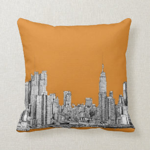 NYC in het sinaasappel Kussen