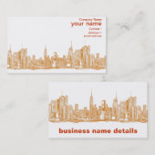 NYC in het sinaasappel Visitekaartje (Voorkant / Achterkant)