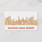 NYC in het sinaasappel Visitekaartje (Achterkant)