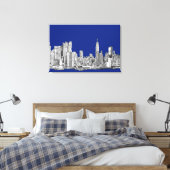 NYC inktkoninklijk blauw Canvas Afdruk (Insitu (Slaapkamer))