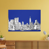 NYC inktkoninklijk blauw Canvas Afdruk (Insitu (Woonkamer))