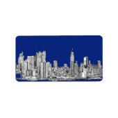 NYC inktkoninklijk blauw Etiket (Voorkant)
