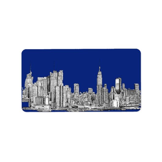 NYC inktkoninklijk blauw Etiket (Voorkant)