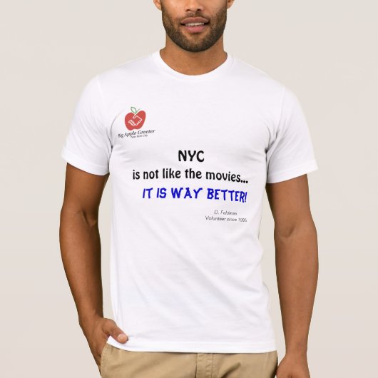 NYC is niet zoals de films shirten T-shirt (Voorkant)