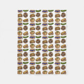 NYC Jewish Deli Foods Bagel Reuben Blintz Knish Fleece Deken (Voorkant)