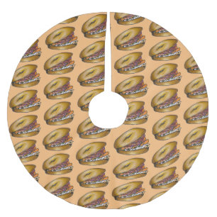 NYC Joodse Deli Bagel Capers Lox Cream Cheese Kerstboom Rok