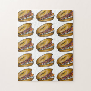 NYC Joodse Deli Bagel Capers Lox Cream Cheese Legpuzzel