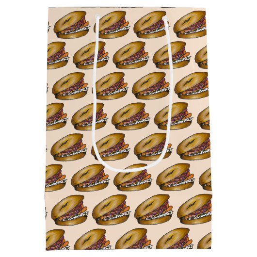 NYC Joodse Deli Bagel Capers Lox Cream Cheese Medium Cadeauzakje (Achterkant)