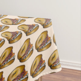 NYC Joodse Deli Bagel Capers Lox Cream Cheese Tafelkleed