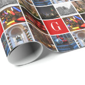 NYC-kerstcollage Cadeaupapier (Rol Hoek)