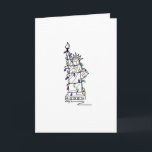 NYC Kerstmis Hanukkah Holiday Lights New York Feestdagen Kaart<br><div class="desc">Kaarten hebben een originele markeringsillustratie van een landmerk in New York City, het Vrijheidsbeeld, "gekleed" voor het vakantieseizoen. Perfect voor Kerstmis of Hanukkah! Deze illustratie van Chanoeka is ook beschikbaar op andere producten. Zie je niet wat je zoekt? Hulp nodig bij aanpassingen? Neem contact op met Rebecca om iets voor...</div>