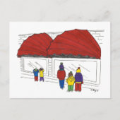 NYC Kerstmis Windows New York City Holiday Feestdagenkaart (Voorkant)