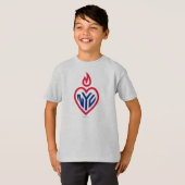 NYC Kinder T-Shirt Grey - Gotham Heart (Voorkant volledig)