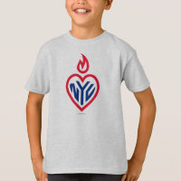 NYC Kinder T-Shirt Grey - Gotham Heart