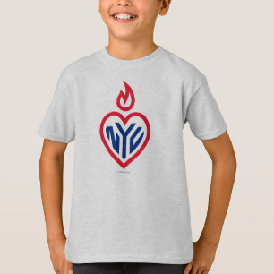 NYC Kinder T-Shirt Grey - Gotham Heart
