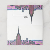NYC kleurrijke skyline #1 geëtste look escort Kaar Plaatskaartje (Buitenkant ongevouwen)