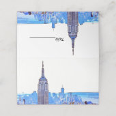 NYC kleurrijke skyline # 2 geëtste look escort Kaa Plaatskaartje (Buitenkant ongevouwen)