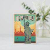 NYC - Lady Liberty Briefkaart (Staand voorkant)