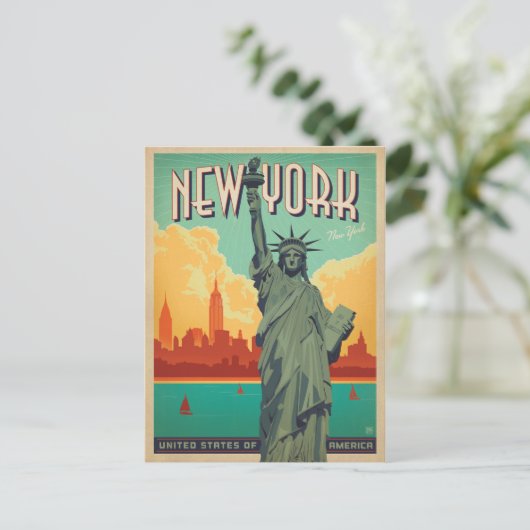 NYC - Lady Liberty Briefkaart (Staand voorkant)