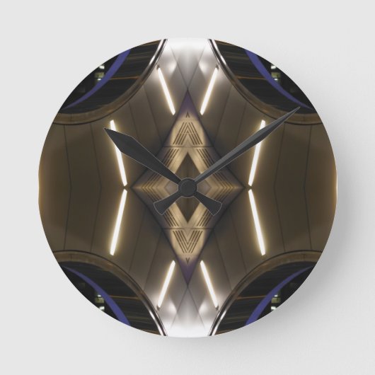 NYC Landmarks Futuristic Unusual Urban Elegance Ronde Klok (Voorkant)