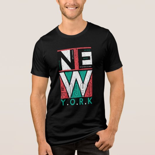 NYC Legacy: Bold Borough Tribute Tri-Blend Shirt (Voorkant)