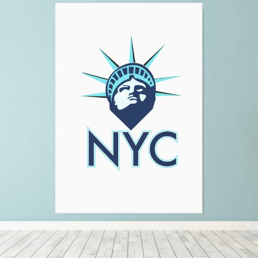 NYC Liberty Canvas Afdruk (Insitu (Houten vloer))
