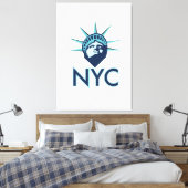 NYC Liberty Canvas Afdruk (Insitu (Slaapkamer))