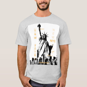 NYC Liberty Statue New York Mannen Ash Grey Trendy T-shirt